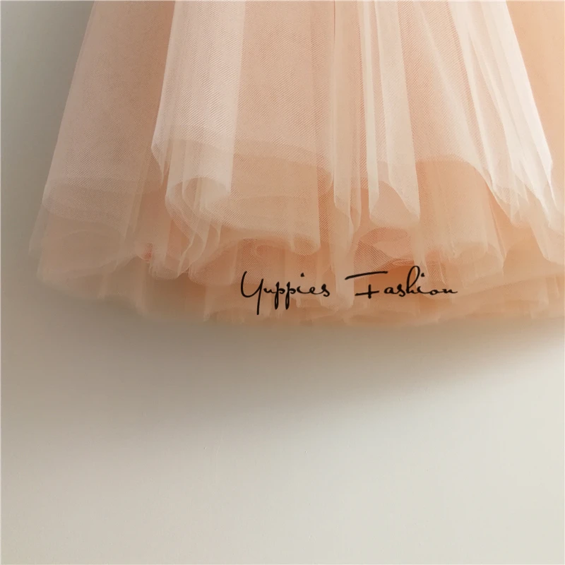 Распродажа! 7 слоев миди Тюлевая юбка Высокая Талия Юбки для женщин Женская мода