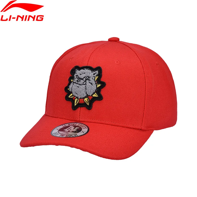 Li Ning унисекс Спортивная Кепка 100% полиэстер 56 60 см подкладка бульдог печать