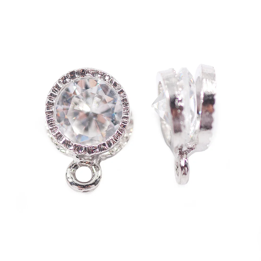 8mm - 20pcs 20 шт. AAA бутик Сияющий кубический цирконий камень романтические ювелирные изделия шпильки изготовление сережек аксессуары DIY для женщин - Цвет: 8mm - 20pcs