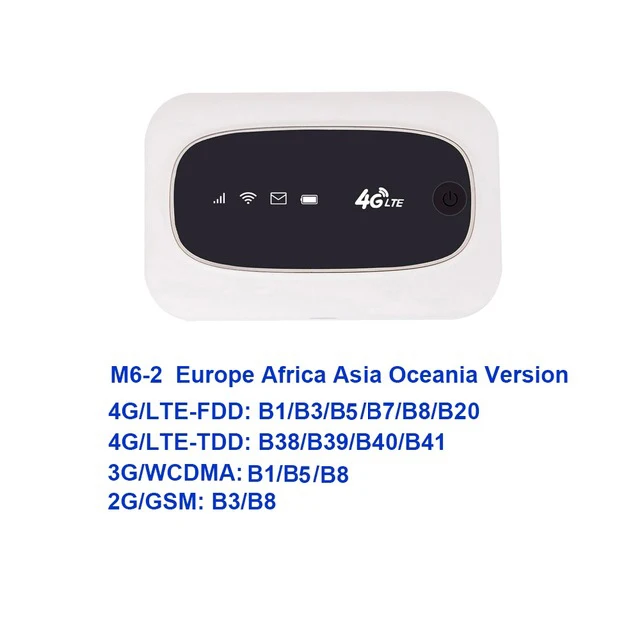 M6-2 4G LTE Wifi роутер Мобильная точка доступа Mifi Ulocked Cat4 FDD TDD 150 Мбит/с модем беспроводной ключ 3g 4G широкополосный с слотом для sim-карты - Цвет: M6-2
