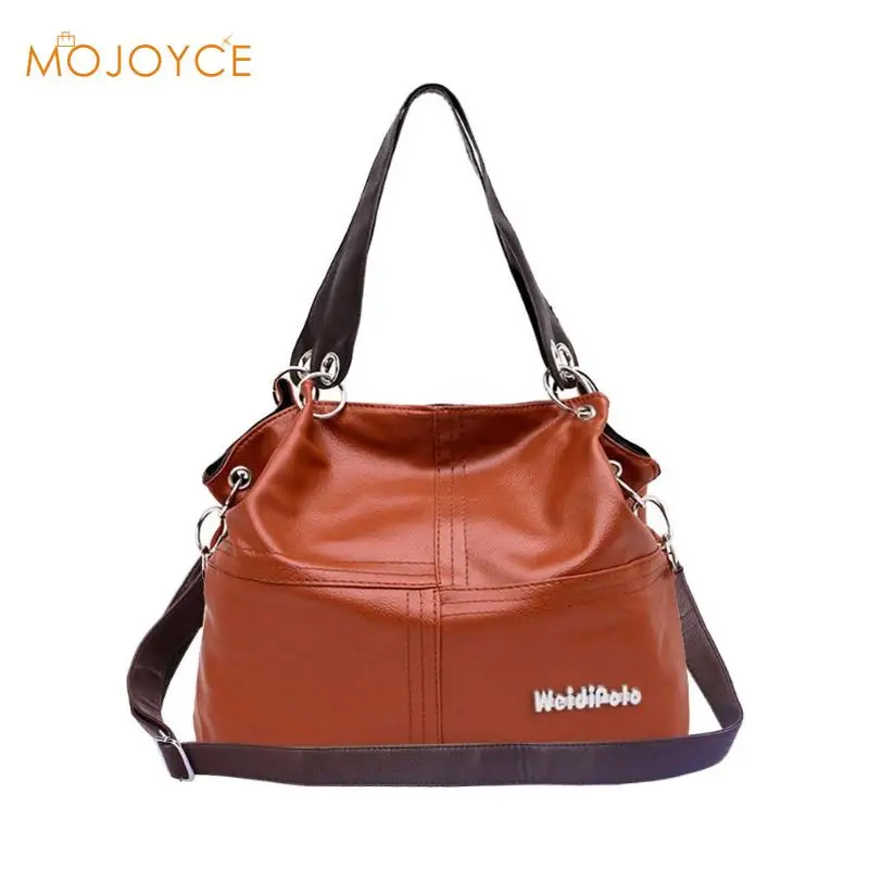 Light Brown Новая модная Ретро женская сумка из искусственной кожи, 5 однотонных цветов, Большая вместительная сумка на молнии, трендовые простые сумки на плечо damen taschen - Цвет: Light Brown
