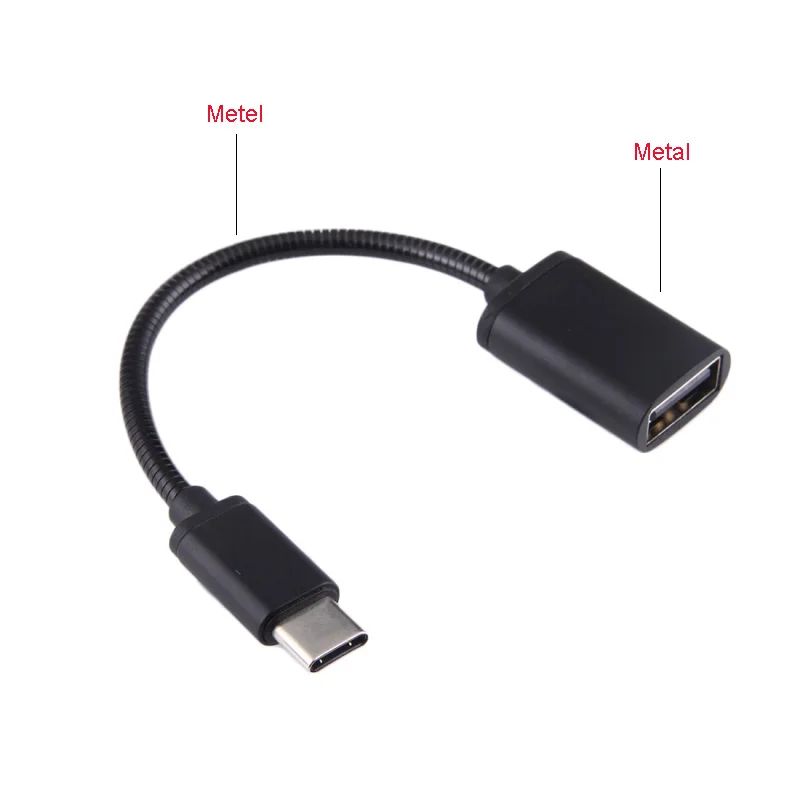 Новый металлический кабель-Переходник USB C 3 1 Type папа-USB мама OTG для синхронизации
