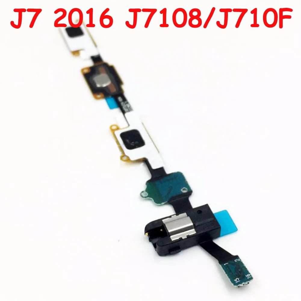 5 шт. Датчик кнопки возврата аудио наушники гибкий кабель для samsung J7 2016 J7108/J710F и т.