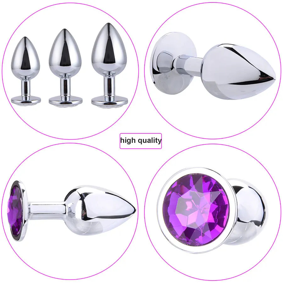 Пуля вибратор Стимулятор точки G клитора с металлическим кристаллом Анальная