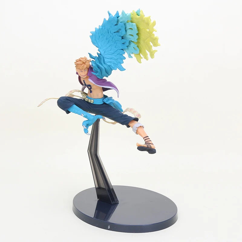 2478 blue bag 17 см аниме one piece doфламинго Corazon Great All For My Heart Марко ПВХ фигурка игрушки для коллекции - Цвет: 2478 blue bag