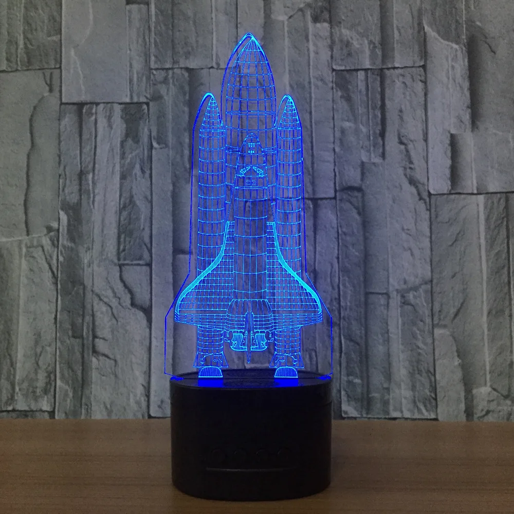 Креативный 3d светильник Настольная Светодиодная лампа с изменением цвета 7