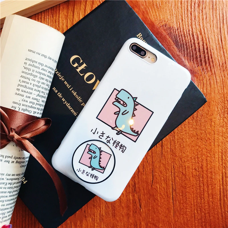 Чехол для телефона GlamPhoneCase с рисунком кота динозавра IPhone X 8/8 plus 7 6 S + мягкая задняя