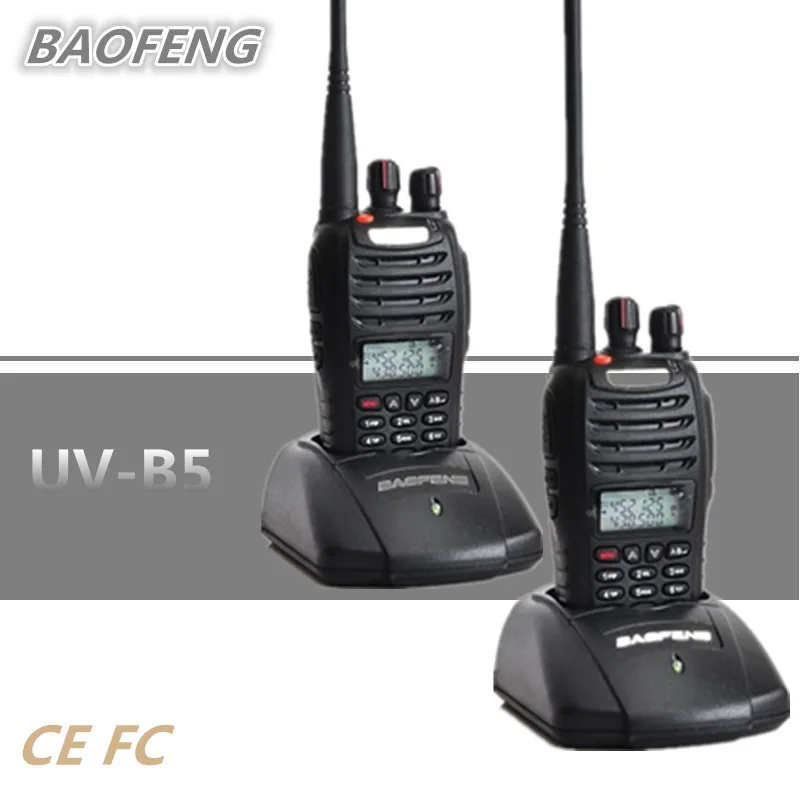 2PCS BAOFENG UV-B5 Walkie Talkie UHF VHF Portable CB Radio 99CH Mobile Transceiver Ham Radio Comunicador FM VOX+ Earpiece