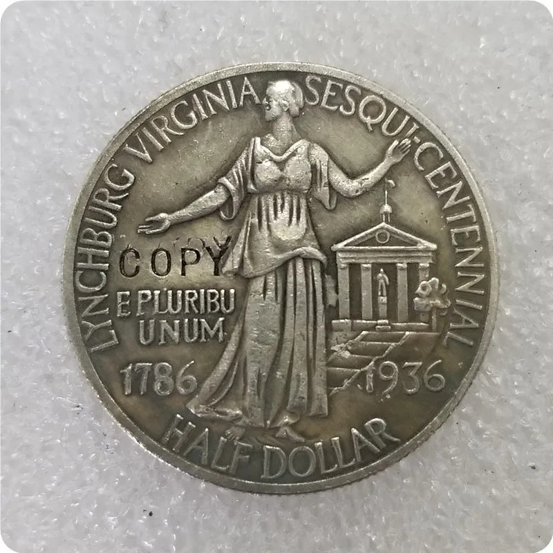 Памятные монеты 1936 Lynchburg на половину искусства памятные монеты-копия мерка -