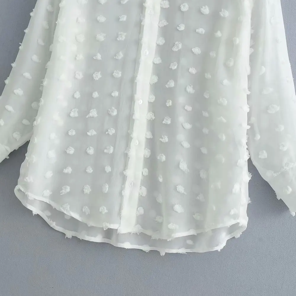 Стильная шикарная блузка с помпоном в виде снежинки модная женская рубашка