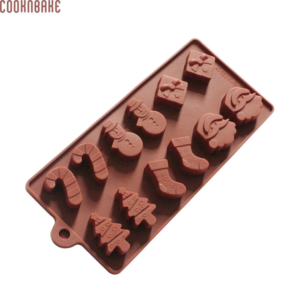 COOKNBAKE DIY силиконовая Рождественская форма для торта дерева носки со снеговиком