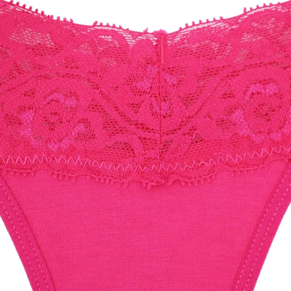 

3Pcs/lot European Size Cotton Underwear Women Sexy Panties Plus Size Lace String Tanga Soft Thong Seamless Bragas Mujer Exquisit