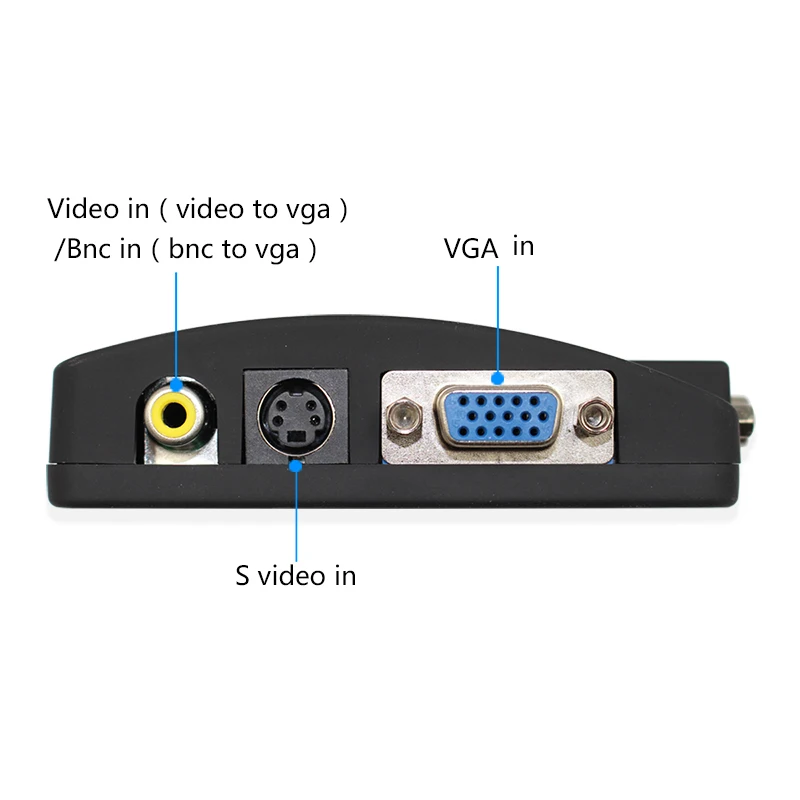 RCA/AV к VGA конвертер S видео к VGA видео конвертер AV/RCA к VGA видео конвертер для ПК ноутбук