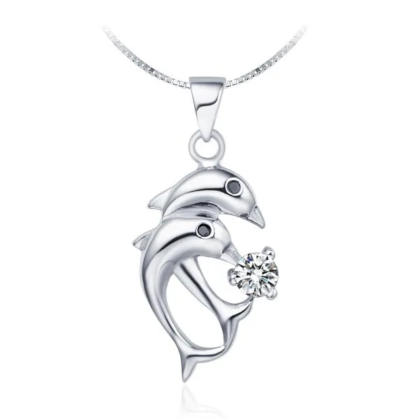 Характерное женское ожерелье/браслет/серьги с двойной инкрустацией дельфина