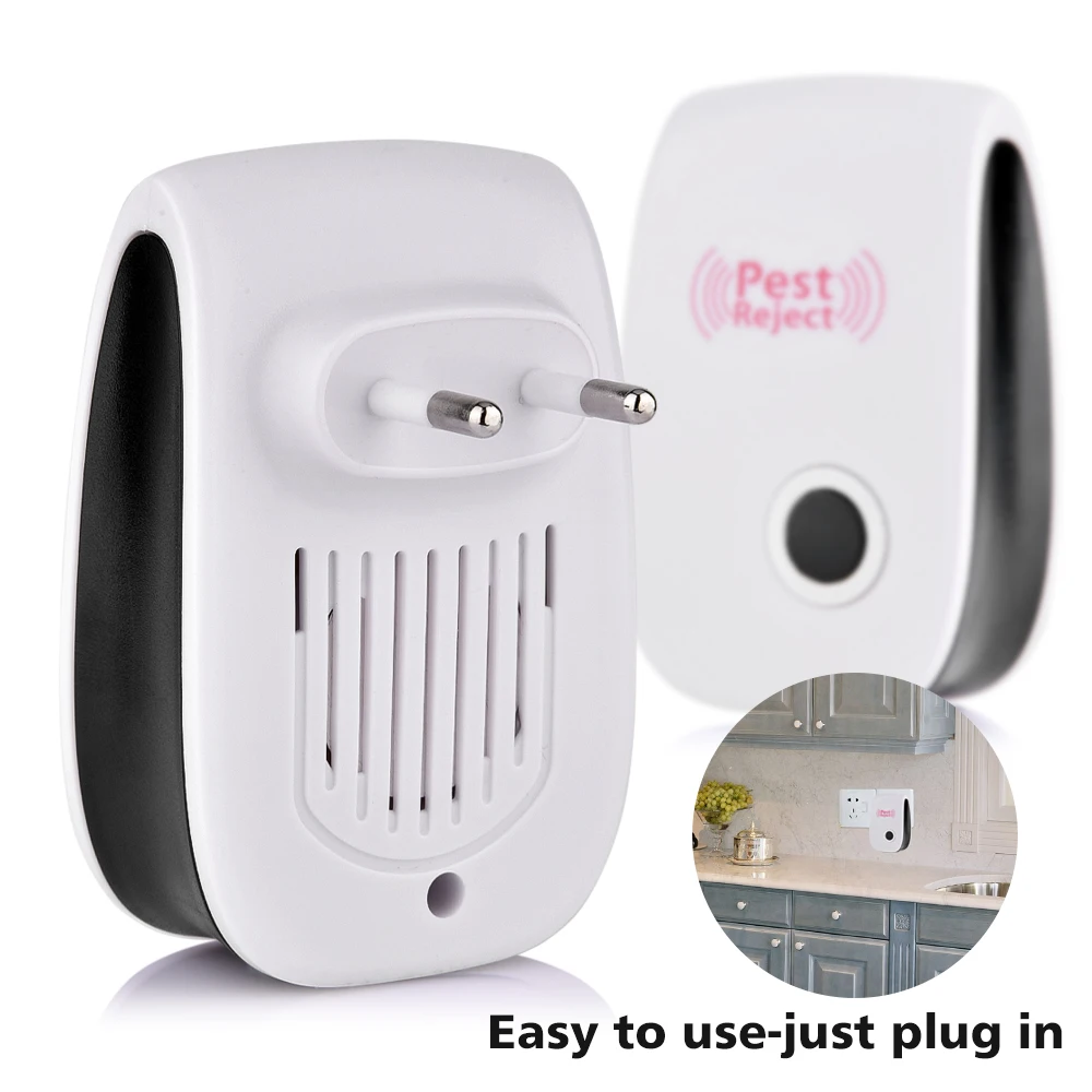 

6 4 pcs Ultrasonic Pest Repeller Anti Mosquito Killer Electronic Insect Repeller Rat Mouse Cockroach Pest Repellent US Dropship