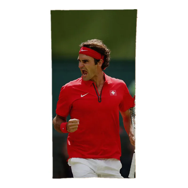 Новое Популярное Спортивное пляжное полотенце Роджер Федерер s из микрофибры для