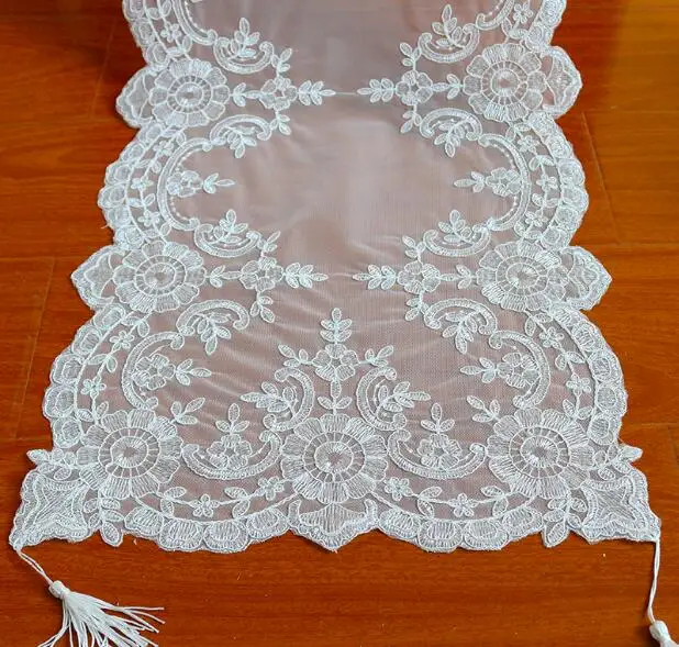 Современная белая скатерть с вышивкой для стола кружевная флагом столовой чая