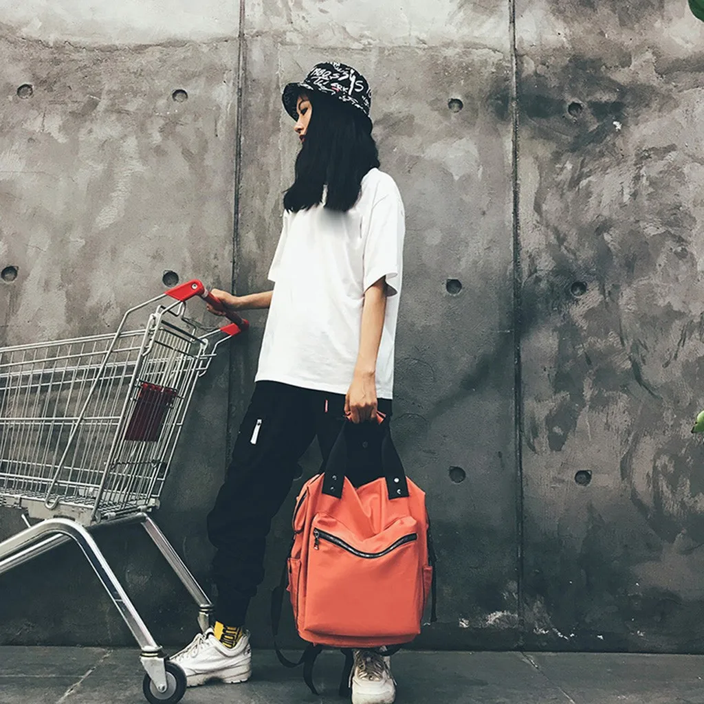 Женская сумка на плечо KKMHan однотонная Водонепроницаемая школьная известного