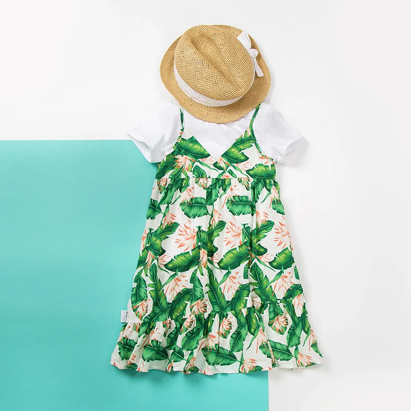 Платье без рукавов MiniBalabala для девочек с v-образным вырезом расклешенное платье