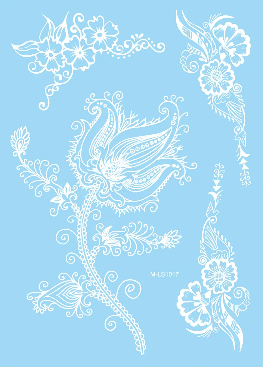 Сексуальные ювелирные изделия для боди арта с белыми чернилами татуировка хной