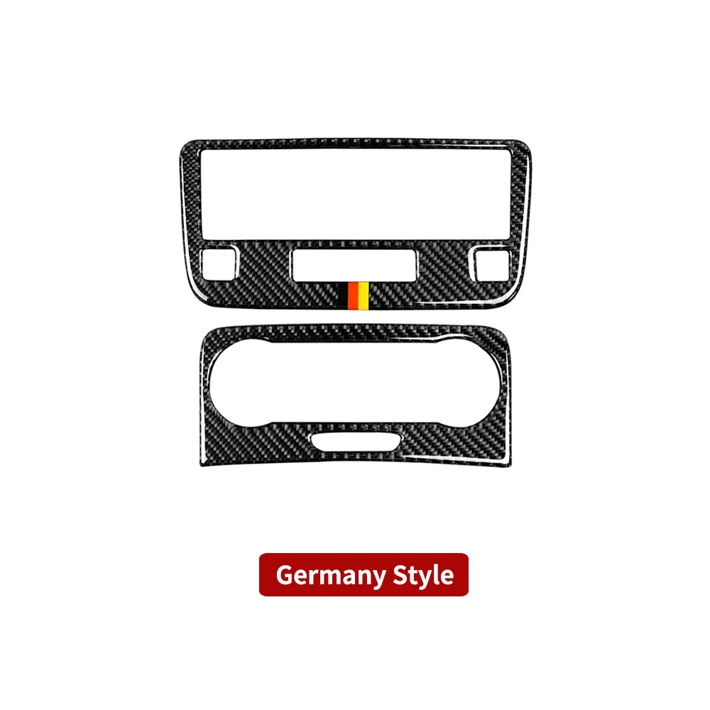 

For Mercedes GLK 2013-2018 2pcs/lot Car Accessories Interior Carbon Fiber ABS Air Conditioning Outlet Control Panel Cover Trim