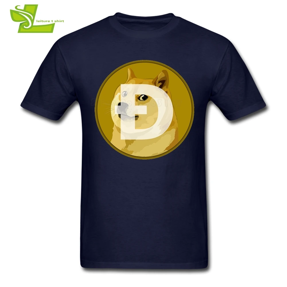 Переработанная футболка с логотипом Dogecoin мужские летние дешевые футболки новые