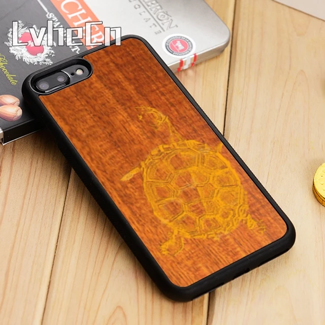 LvheCn чехол для телефона с текстурой золотистой черепахи и дерева iPhone 11 12 Pro X XR XS MAX 5