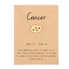 Новое ожерелье с подвеской 12 созвездий рака ожерелье с Девой подарок на день рождения карточка с сообщениями для женщин ювелирные изделия для девушек