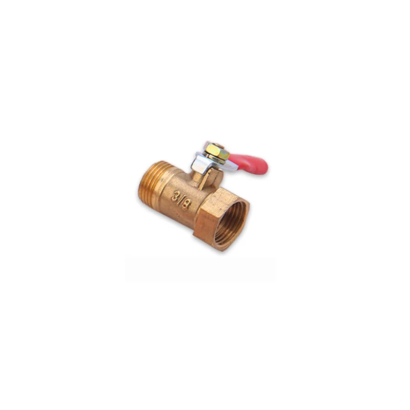 1/8 &quot1/4&quot 3/8 &quot1/2&quot женский и мужской латунный шаровой клапан с красной ручкой