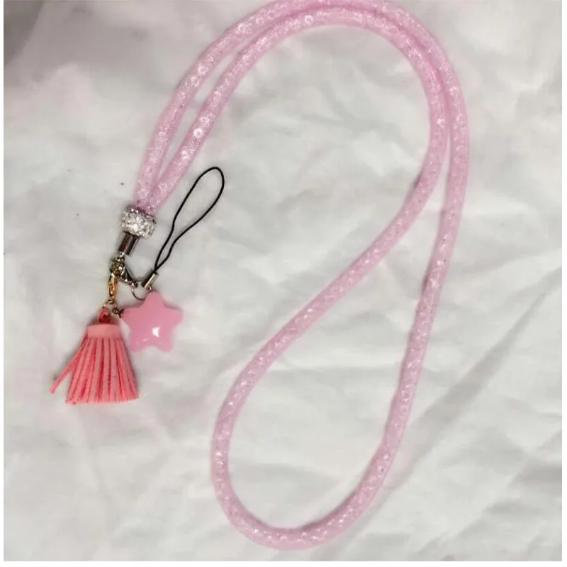 CellPhone Strap Fashion Bling Lanyard Star Hanging Neck Portable Mobile Phone Case Rope Card Pack Braided Ropes |