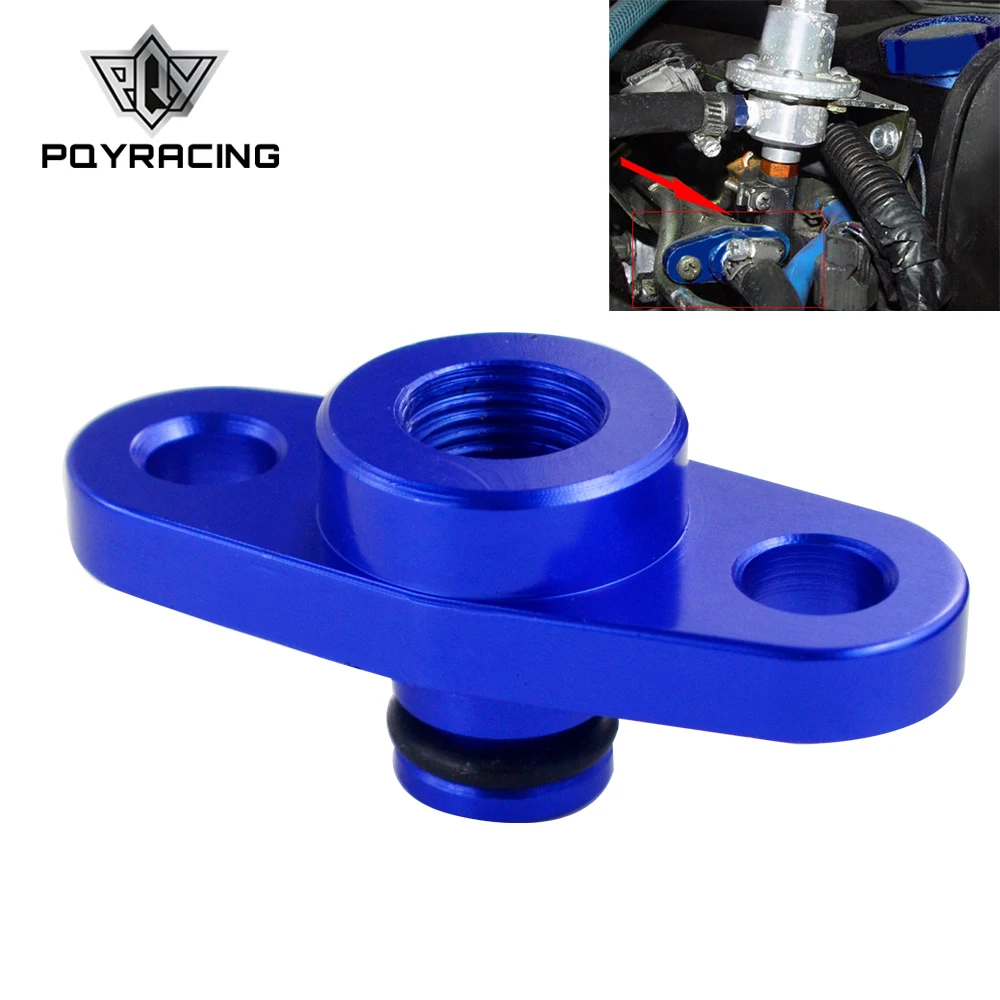 

PQY - High Quality 1/8 NPT Fuel Rail Pressure Regulator Adapter Blue for NISSAN TOYOTA SUBARU