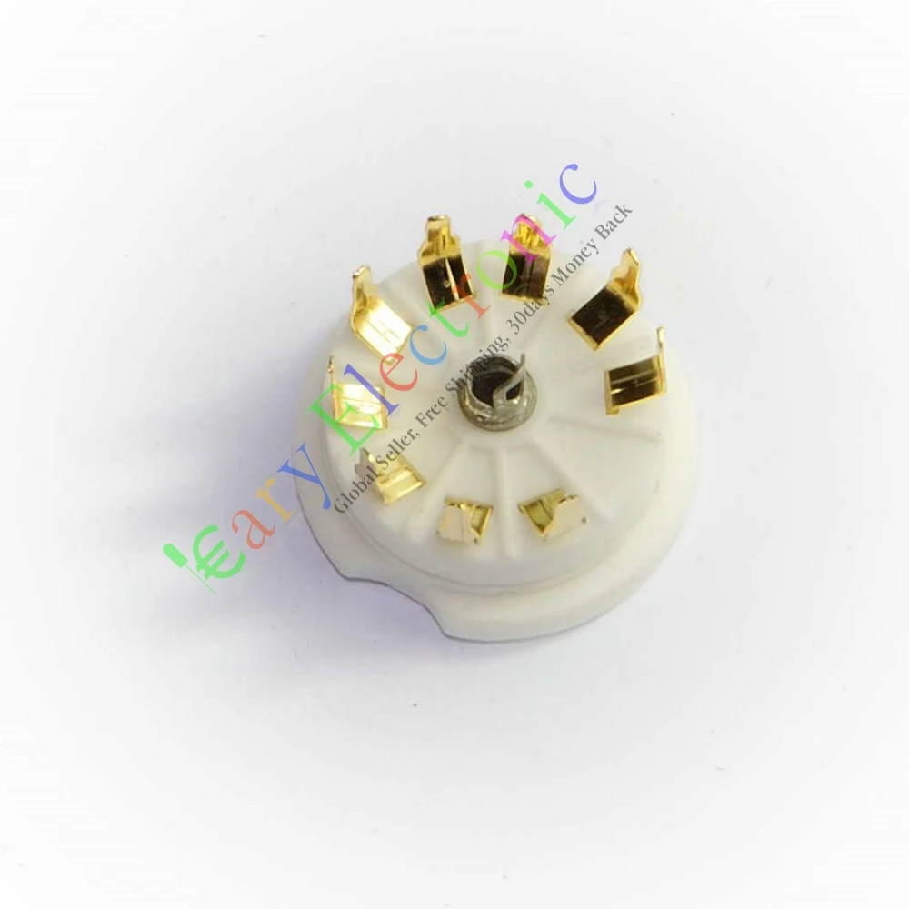 Опт и розница 4 шт. 9 Pin PCB Золотая вакуумная трубка розетка для SHUGUANG 12AX7 12AU7 аудио