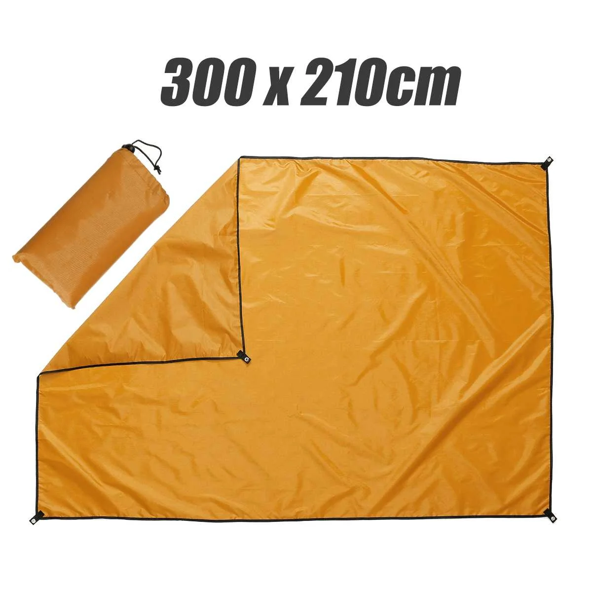 2.1x3m Orange PU3000 влагостойкий коврик/тент пляжное укрытие от солнца брезент водонепроницаемый тентовая тень ультралегкий УФ Сад тент навес солнцезащитный тент открытый - Цвет: 2.1x3m Orange