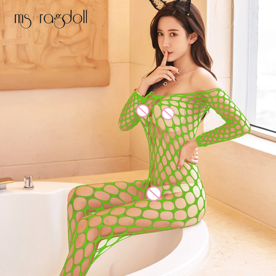 Боди комбинезон ms ragdoll сексуальное нижнее белье с вырезами черный мешок сетчатые