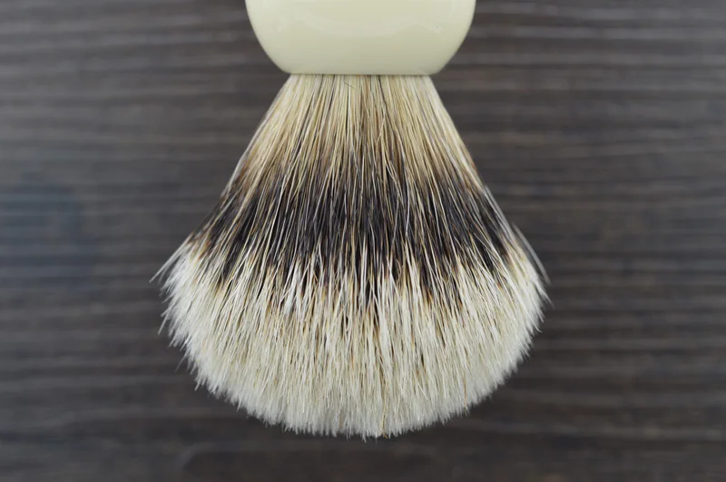 Dscosmetic Мужская кисть для бритья с белой ручкой из смолы Silvertip Badger Hair узлы