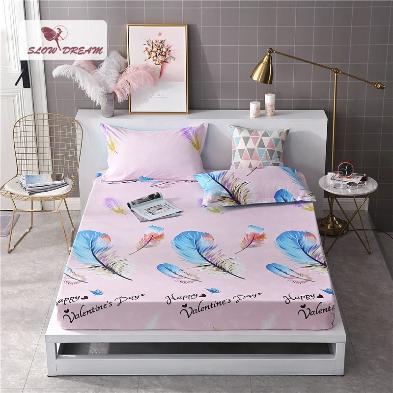 1 шт. простыни для кровати с перьями на эластичной резинке постельного белья евро