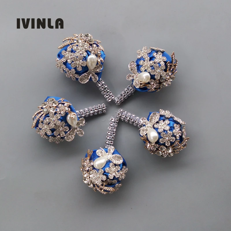 5 шт./лот свадебная брошь в виде жениха бутоньерка со стразами корсажная булавка