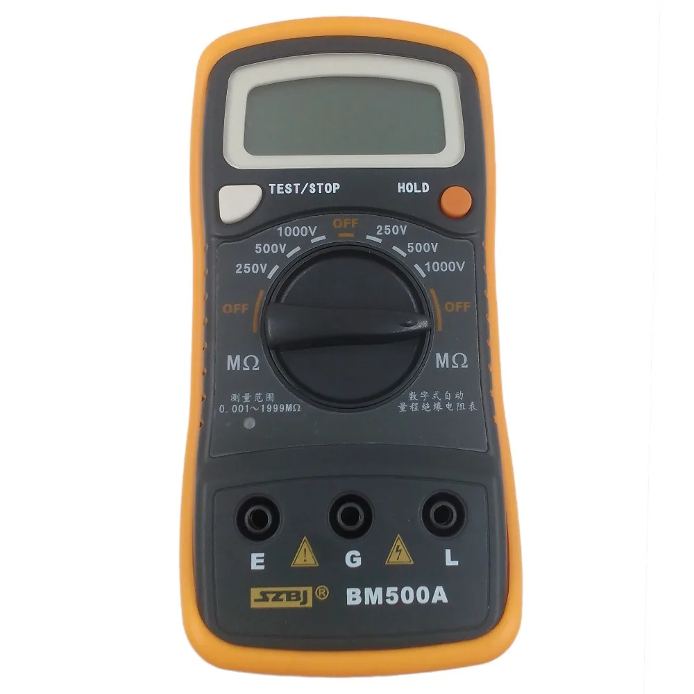 

BM500A Digital Insulation Resistance Meter 1000V 1999M Resistance Tester Meter Megohmmeter Megger Multimeter