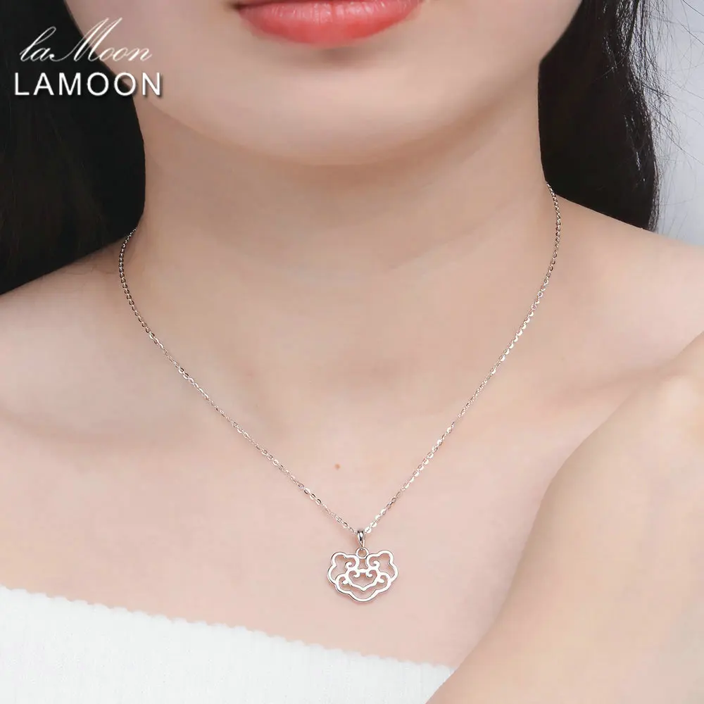 Ламон 2017 Новый китайский стиль полый счастливый желаемый безопасный замок кулон