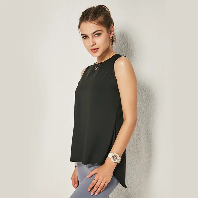 Wmuncc топ для йоги майка без рукавов открытая спина Спортивная рубашка женщин