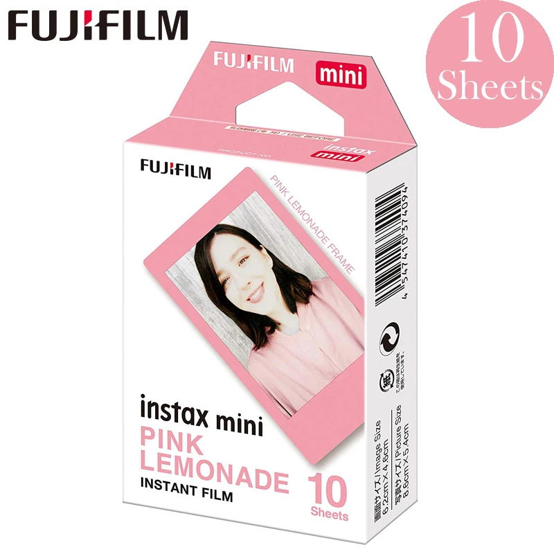 Белая пленка для Fuji Instax Мини 11 8 9 розовый лимонада камеры Instant Фотобумага 10 листов