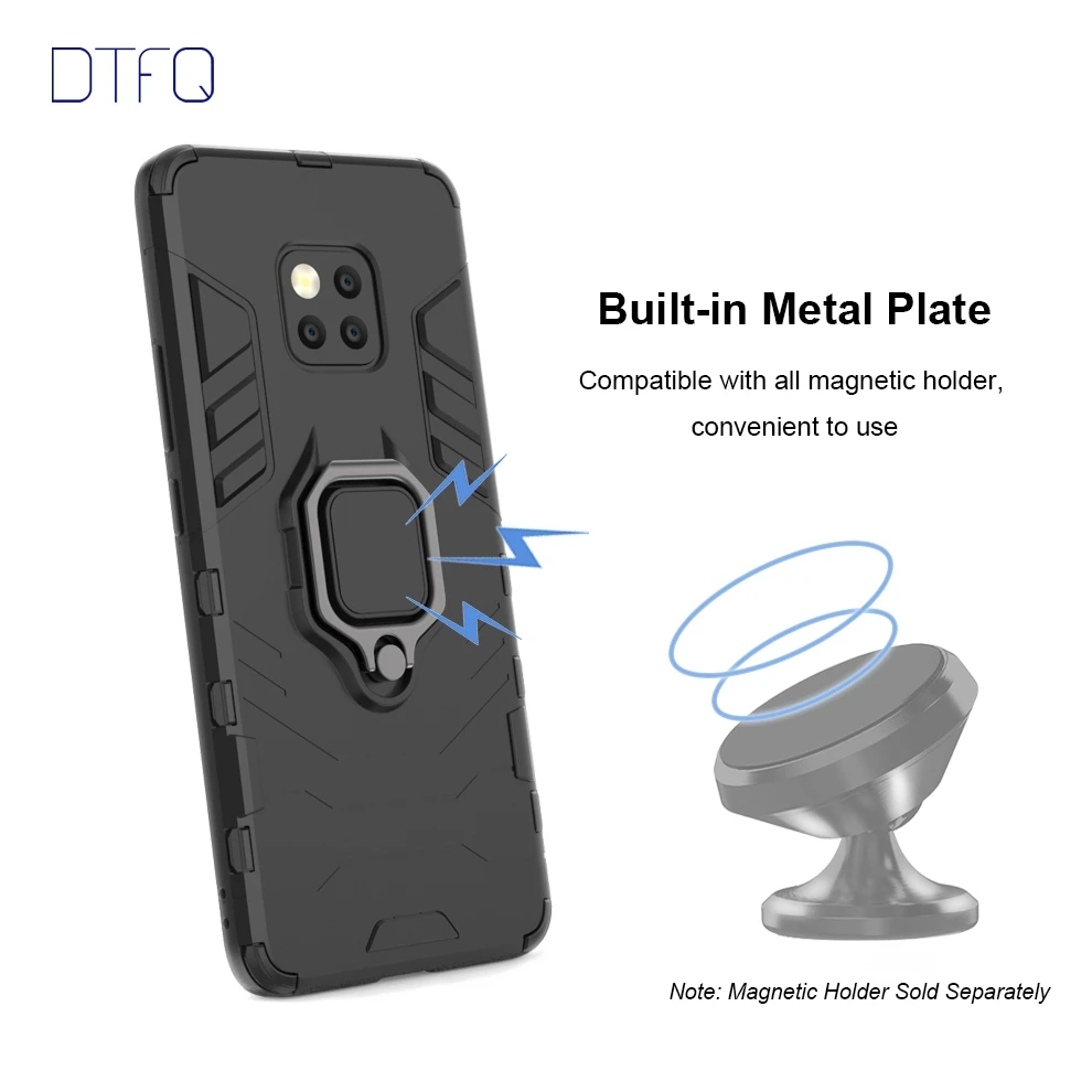 DTFQ Dual Layer Shockproof Phone Cover for Huawei Mate Series Anti-knock Armor Case 20 Pro X Lite 9 10 |