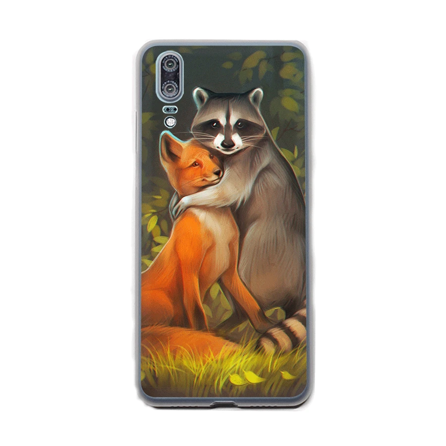 Чехол Desxz для P Smart P30 P8 P9 P20 P10 Pro Lite Plus MINI жесткий чехол Модный енот Red Fox | Мобильные