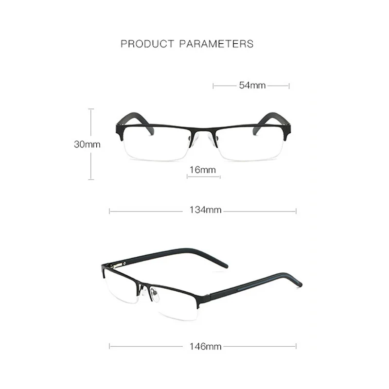 Квадратные металлические очки для чтения gafas hipermetropia presvicia hombre okulary recepta occhiali per lettura redpower okuma