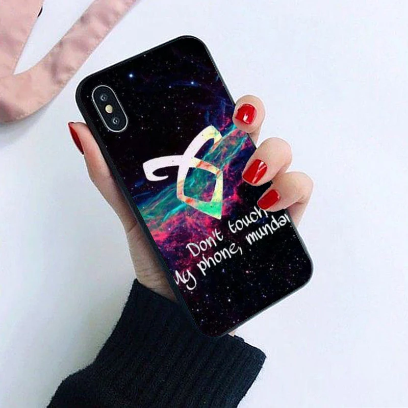 Shadowhunter ANGELIC RUNE Мягкий силиконовый прозрачный чехол из материала TPU чехол для iPhone 4S 5S 5C 6 6S 7 Plus X 10 XS XR XS Max 11Pro MAX