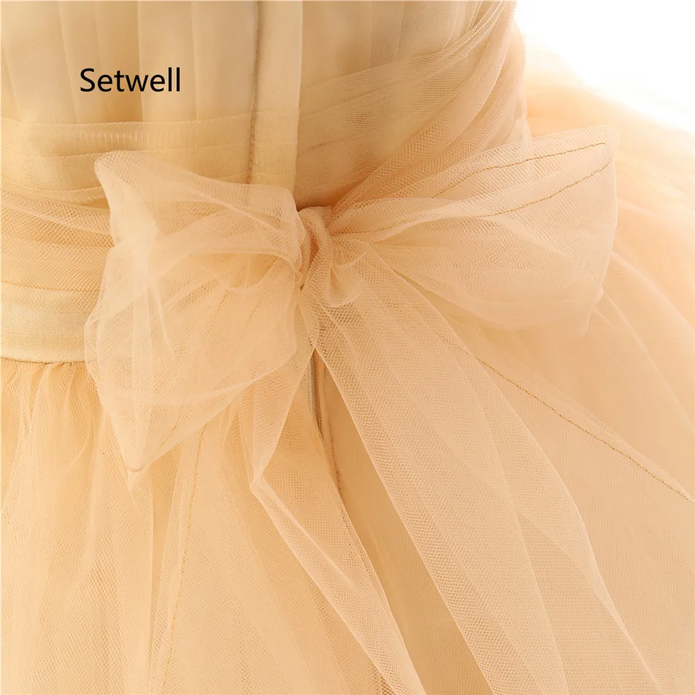 

Setwell 2017 Simple Flower Girl Dress A-Line Princess Knee Length Orange Flower Girl Dress Custom Made Baptism Dresses