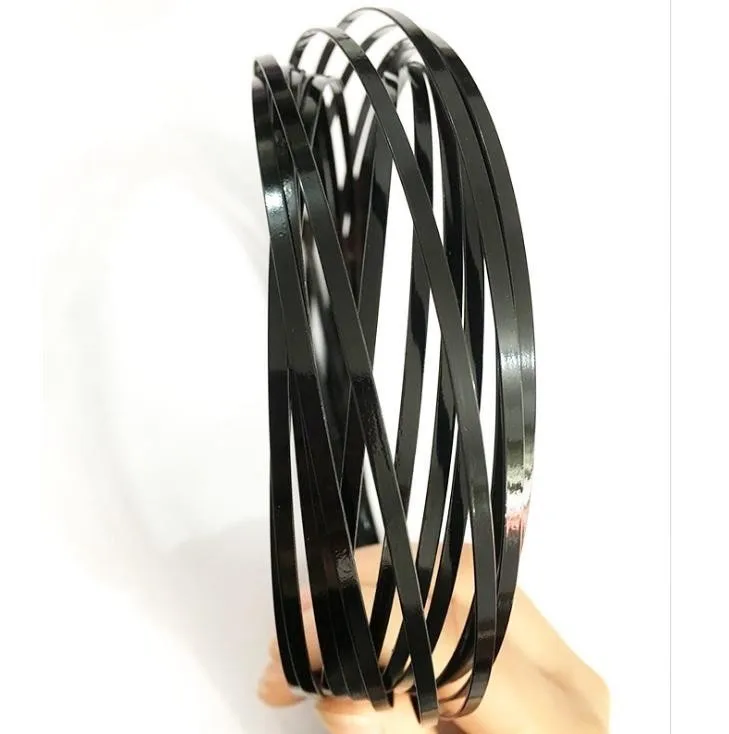 Игрушка Flow Rings кольца из нержавеющей стали игрушки оригинальная кинетическая пружинная игрушка Мульти Сенсорная Интерактивная 3D образное кольцо потока(5 дюймов - Цвет: Черный