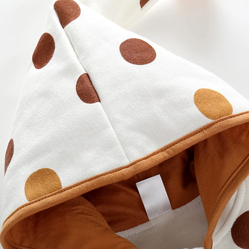 Newborn Baby Romper Kid Jumpsuit Hooded Infant Outfit Clothes Long sleeve Polka Dot Rompers Overalls of Toddler body suit 2021 |