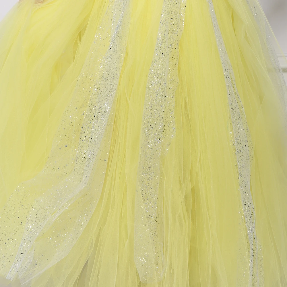 Belle Princess Tutu Dresses For Girls Wedding Party Dress Kids Beauty Beast Halloween Costumes Yellow Ball Gown 1-14 | Детская одежда и