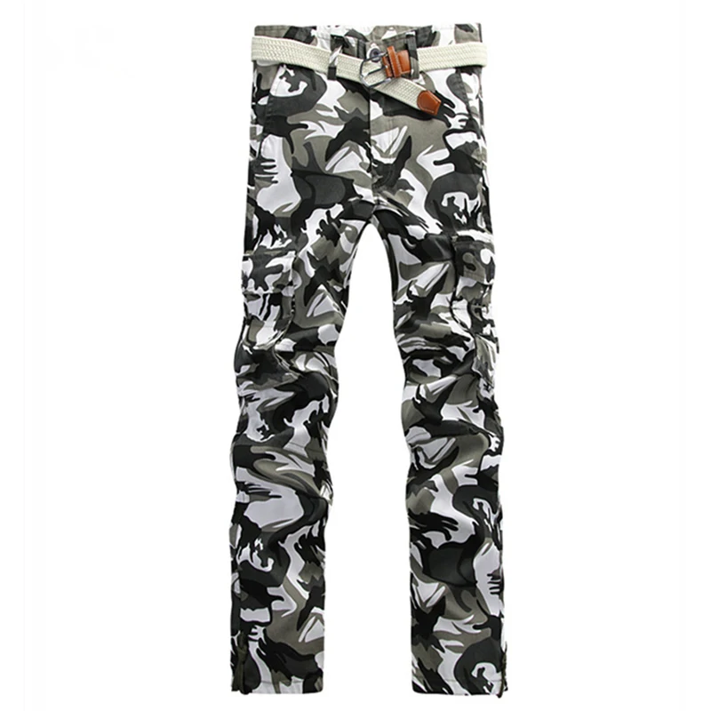 Мужские камуфляжные повседневные военные брюки карго камуфляж мульти Карманы